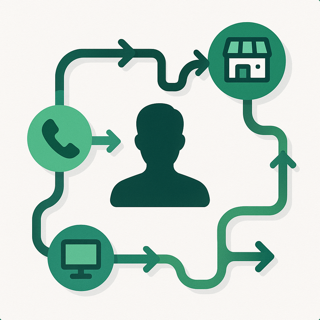Complex customer journey icon
